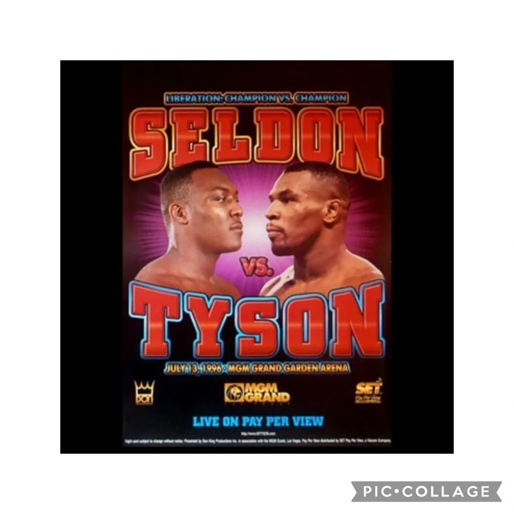Seldon VS Tyson Boxing Pay Per View 1997  Event Pin NWOT